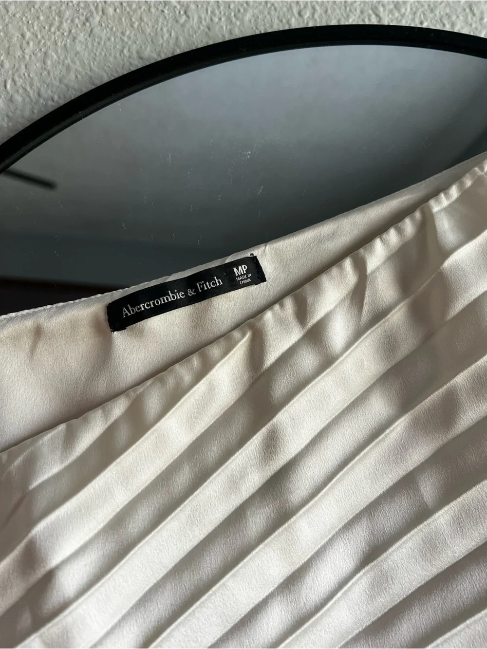 Abercrombie & Fitch Giselle Pleated One-Shoulder Dress - Ivory